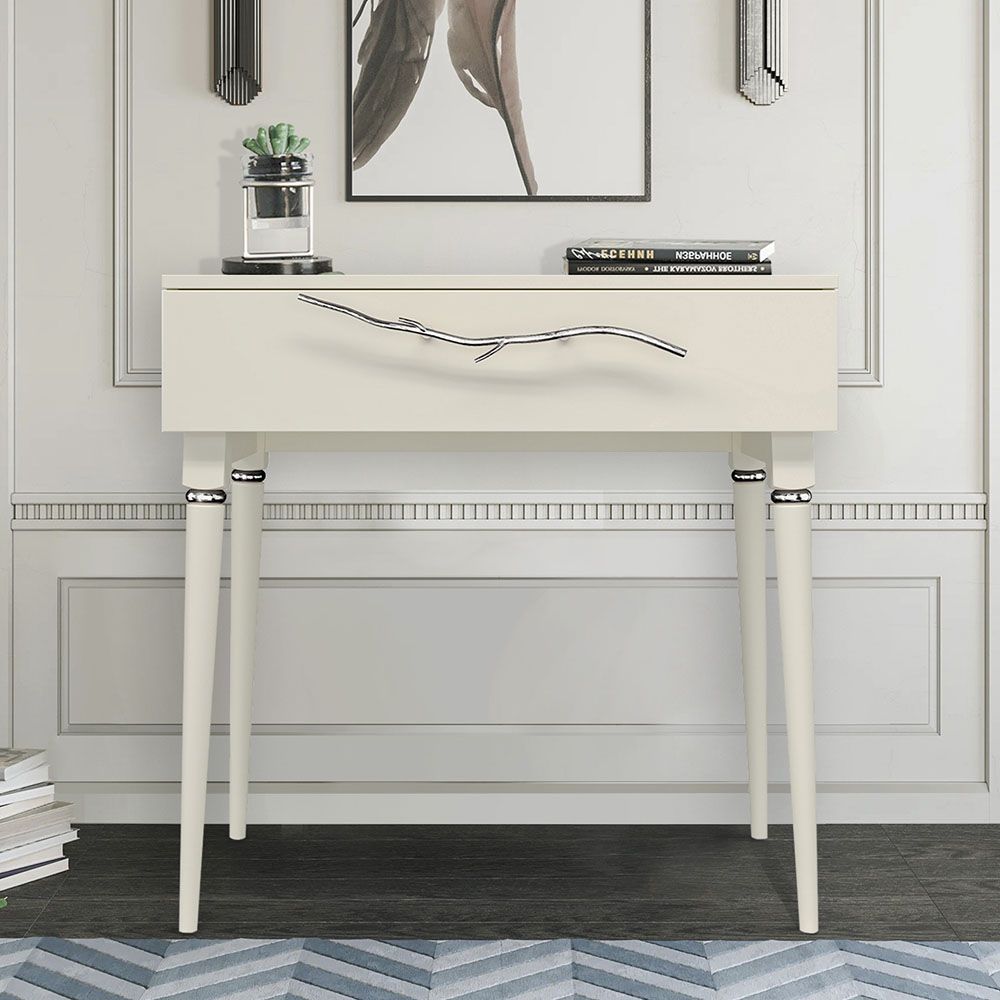 Консоль Арт Колор matte Классик Сильвер Кремовый белый матовый