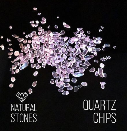 Натуральный розовый прозрачный кварц Quartz Chips, 2-4 мм, 100гр
