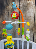 0333344/Музыкальная карусель "Веселые животные", заводная.,русская озвучка, в/к 49*9*34см/54