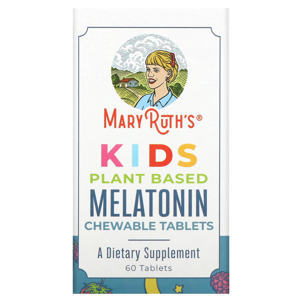 MaryRuth's, Для детей, мелатонин на растительной основе, 60 жевательных таблеток