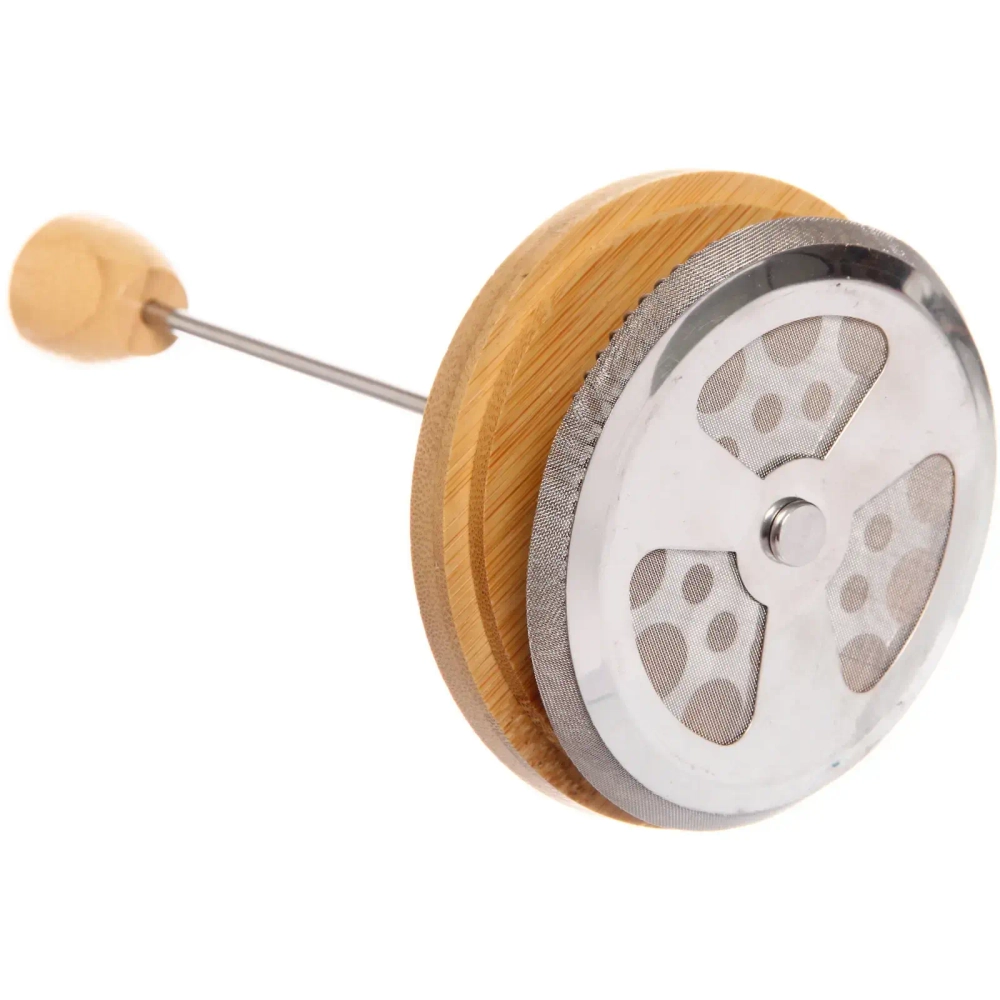 Френч-пресс 1000мл «Хай-Тек» с бамбуковой крышкой