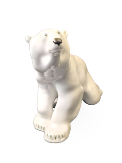 Фарфоровая статуэтка "Белый медведь" ЛФЗ