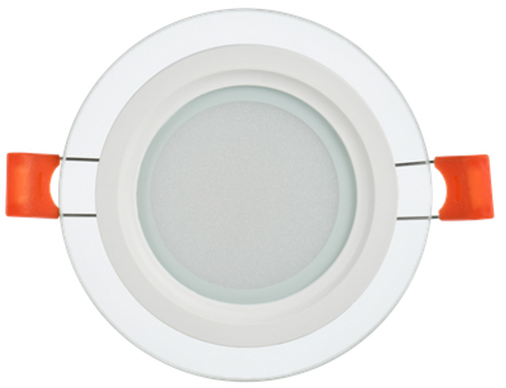 Светильник светодиодный ДВО 1620 со стеклом круг 6Вт 3000К IP20 IEK