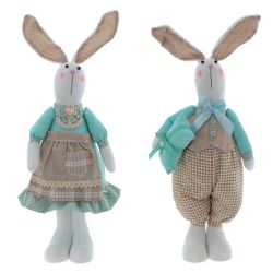 GAEM Игрушка набивная "Заяц/Зайка", L17 W12 H49/46 см, 2в.