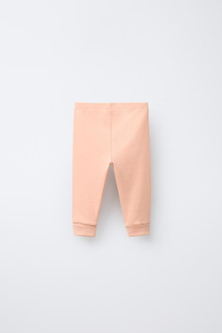 ZARA НАБОР ИЗ 2 ЛЕГИНСОВ В РУБЧИК, РОЗОВЫЙ