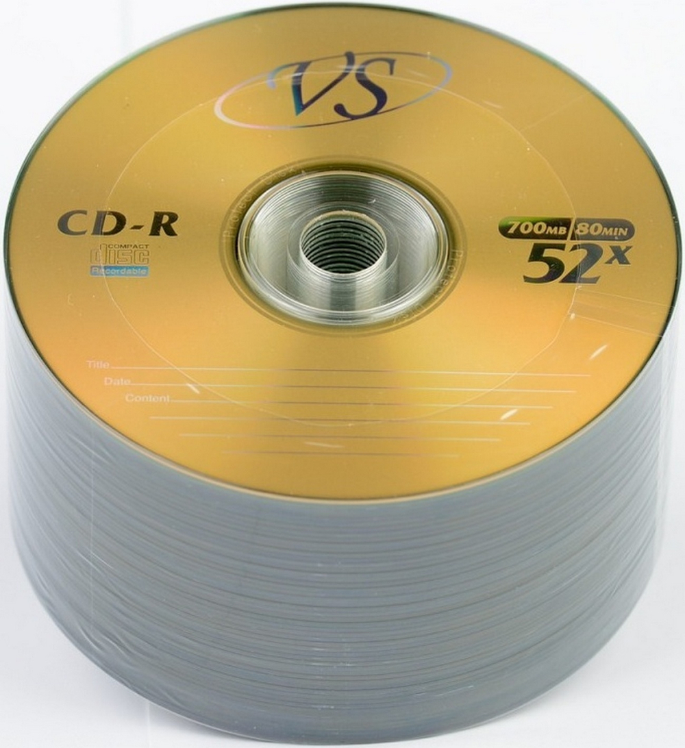 Оптический диск CD-R VS 80MIN 52x BULK50 (50шт/уп)