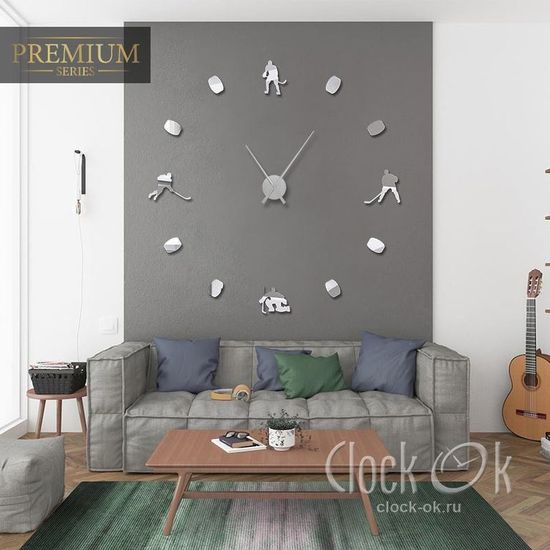 Настенные 3D часы Хоккей