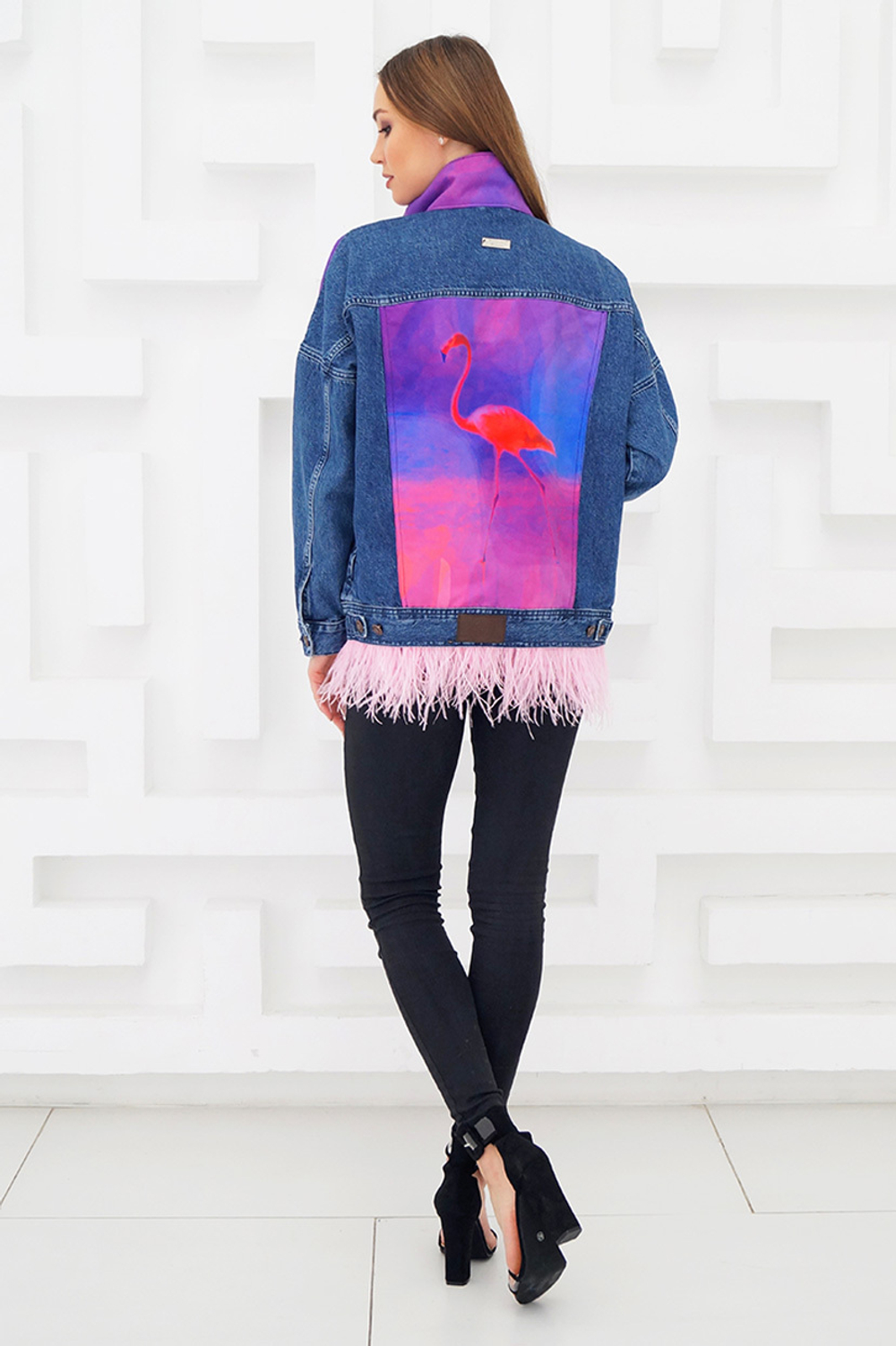 LIGVIANNI Джинсовая куртка Denim Jacket Flamingo
