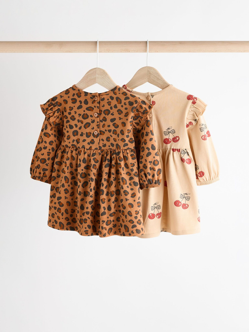 Платье для девочки Next B30-755, 2 шт, Коричневый, Бежевый