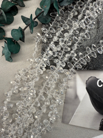 Бриолеты кристалл, нить 42 см, около 95 штук, 12*6 мм