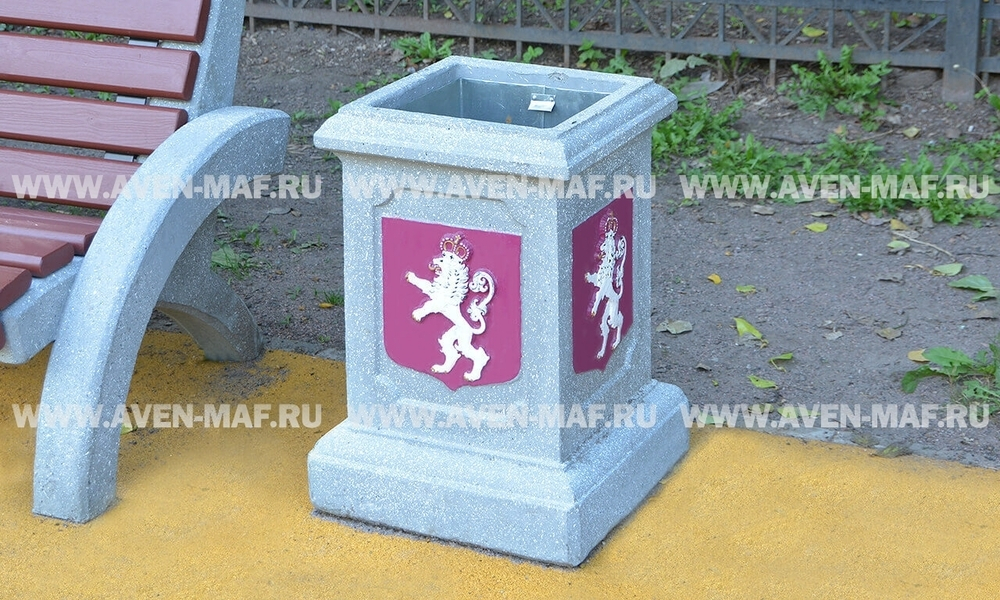Бетонная урна для мусора