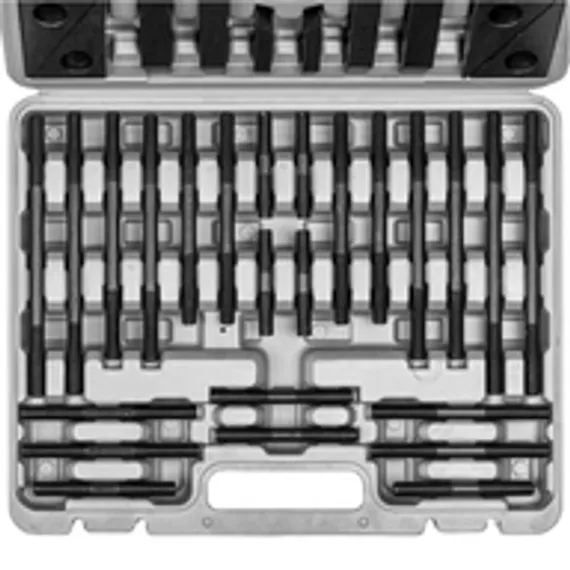 Набор прижимов OCM CK-16 для Т-образных пазов 18 мм, М16, 58 шт., в кейсе