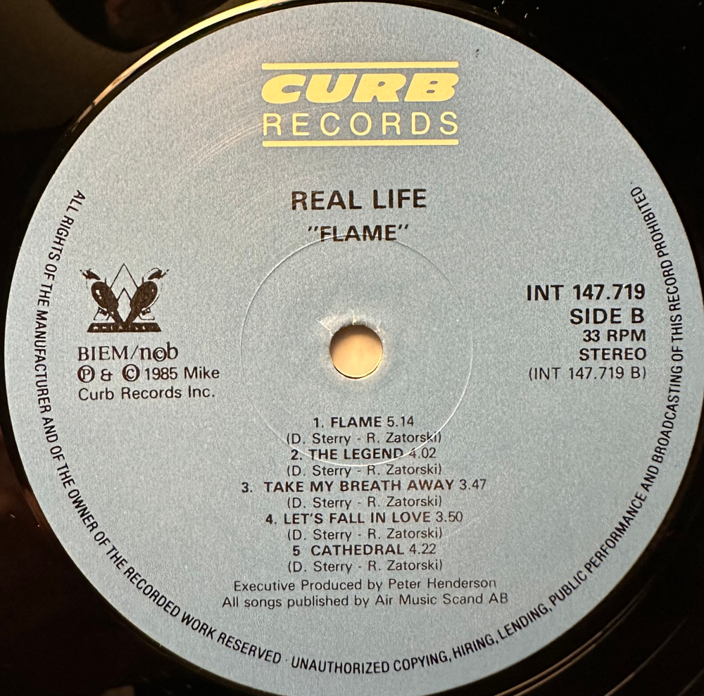 Real Life - Flame (Скандинавия 1985г.)