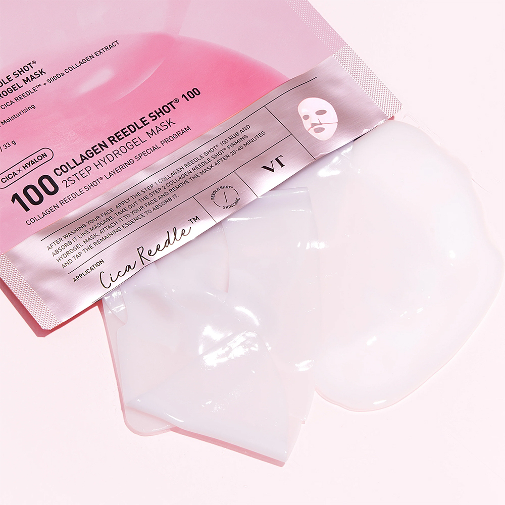 Гидрогелевая маска VT Reedle Shot Collagen 300 Hydrogel Mask розовая