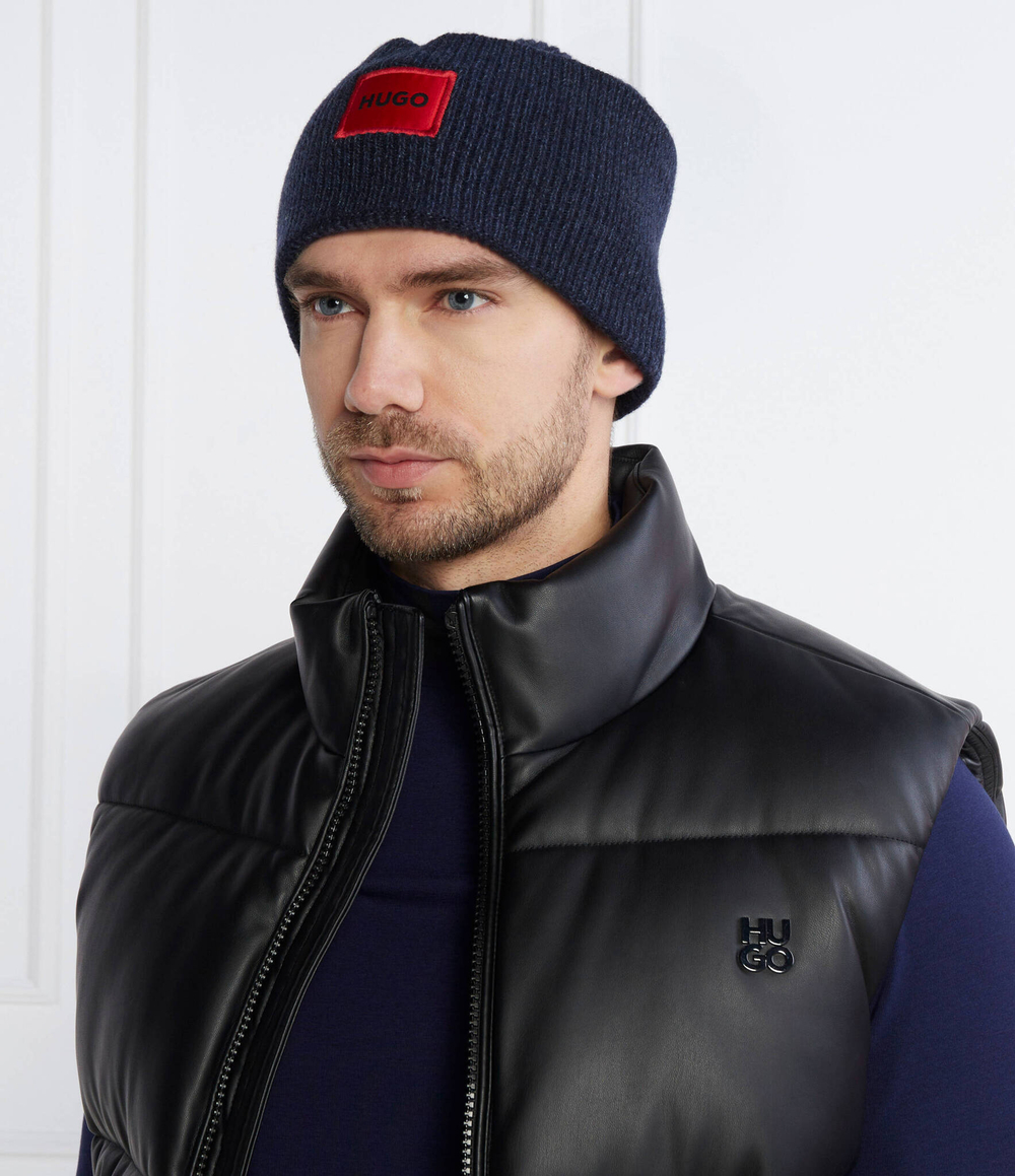 Хлопковая шапка Xaff 6 HUGO - темно-синий(50496011)