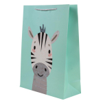 Пакет подарочный "Животные" 44*31*12см, с глитт, ручки - шнурок, 4 диз.