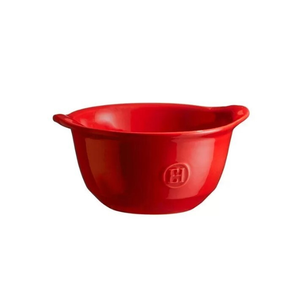 Форма для запекания и подачи 550 мл. d=140 мм. h=75 мм. с ушками красная керам Emile Henry /1/4/