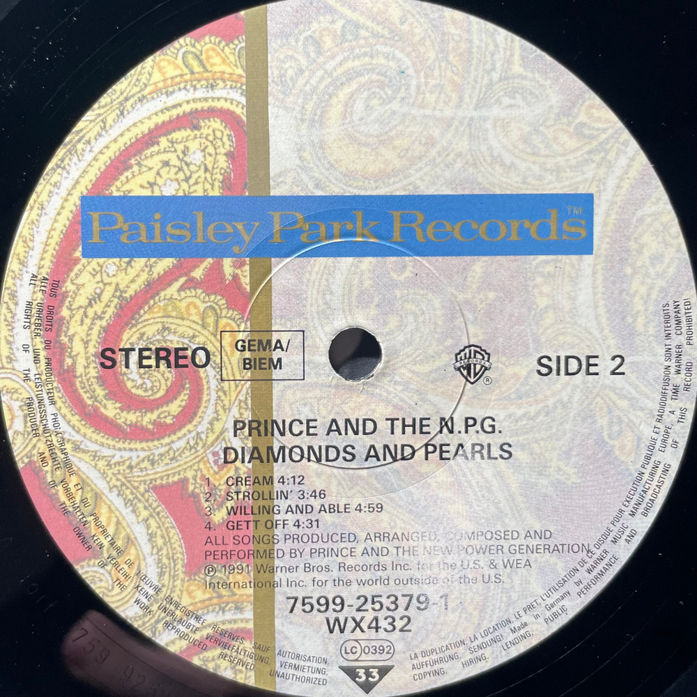 Prince & The New Power Generation - Diamonds And Pearls 2LP (Германия 1991г.)