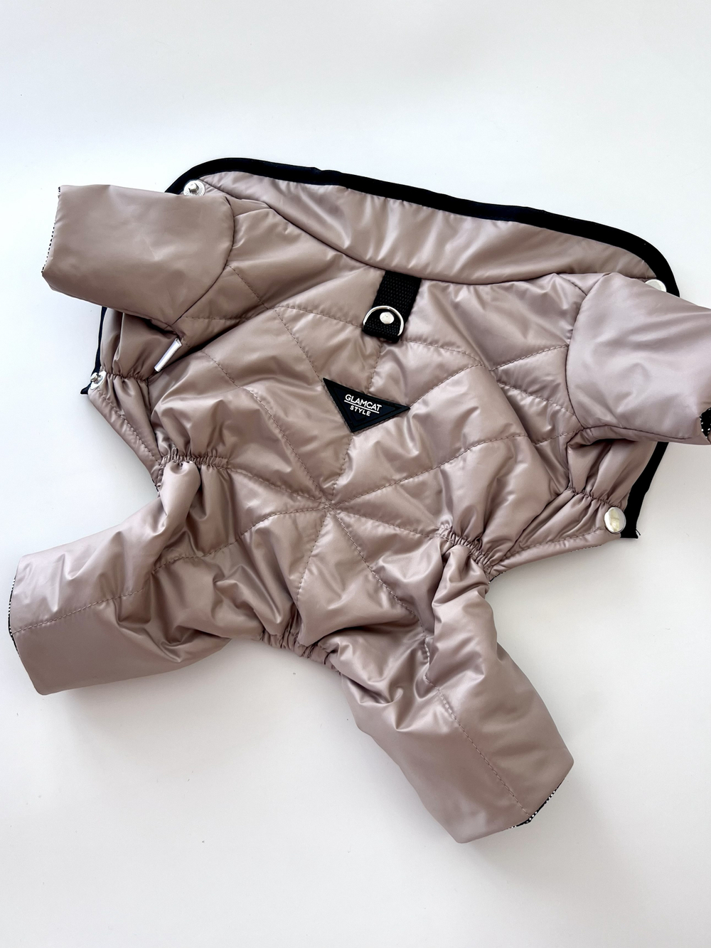 Демисезонный комбинезон с кнопками на животе (унисекс) капучино