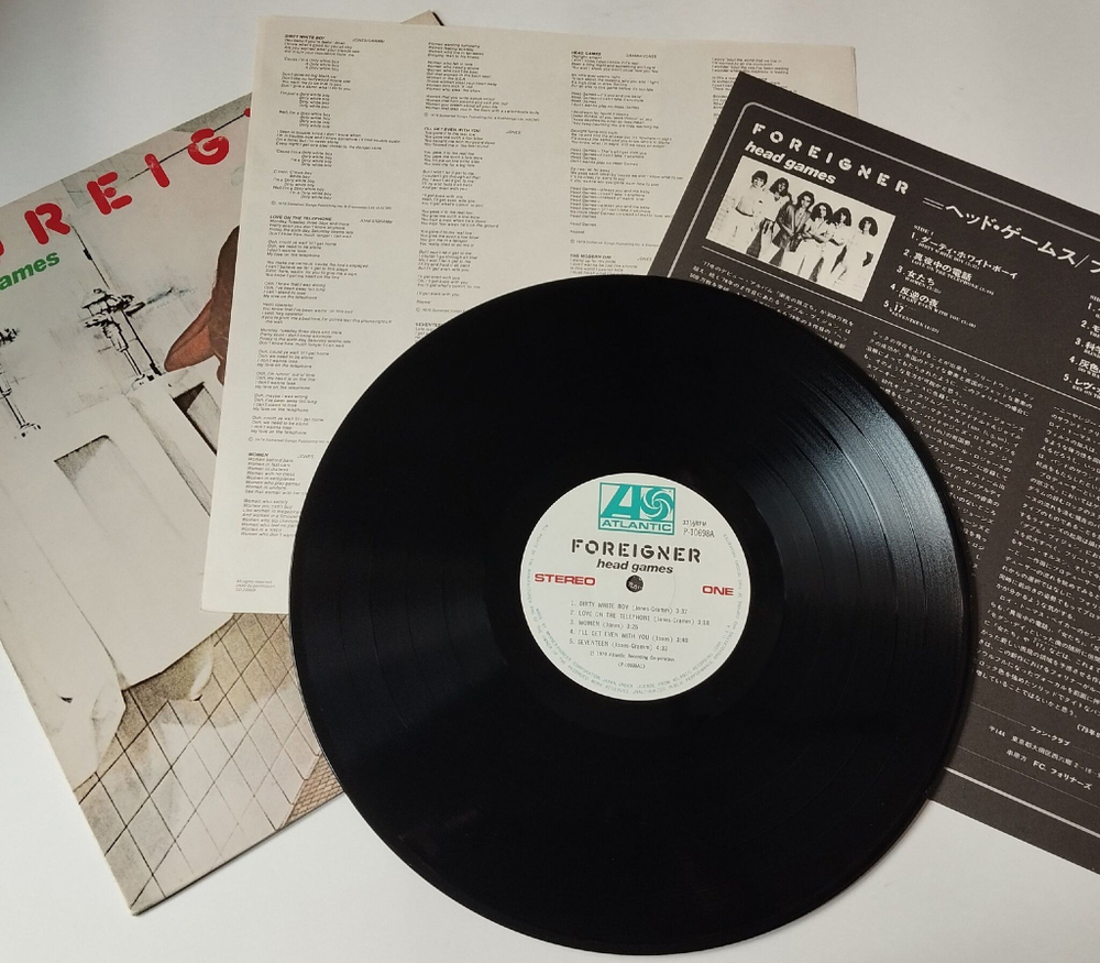 Винтажная виниловая пластинка LP Foreigner Head Games (Japan 1979) (Obi Copy) Blinded By Science