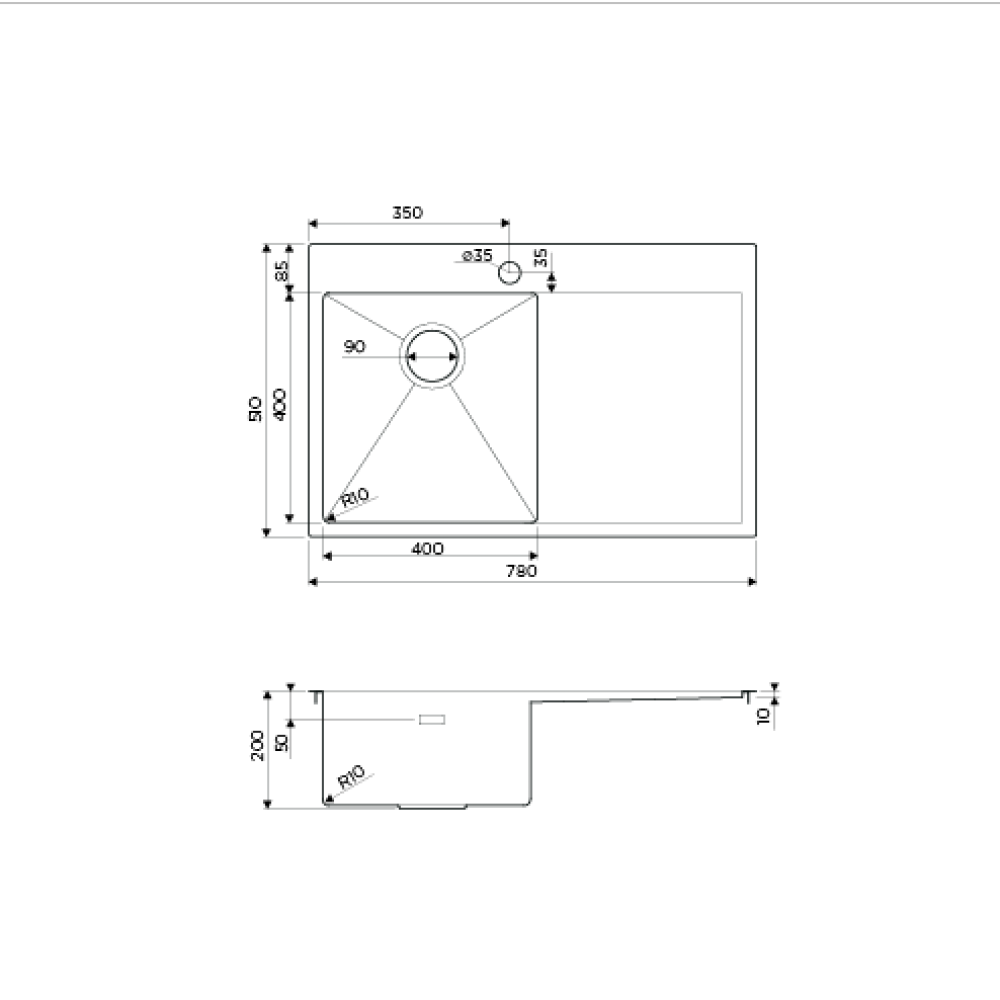 Кухонная мойка Omoikiri Akisame 78-IN-L