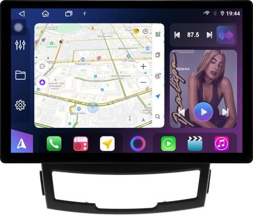 Магнитола для SsangYong Actyon 2 2011-2013 - FarCar BX877 монитор 13" 2K QLED на Android 13, TS10, 6+128, CarPlay, 4G SIM-слот