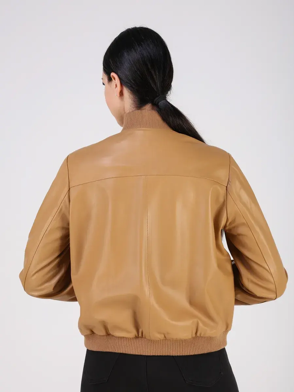 Кожаная куртка демисезонная Турция бомбер