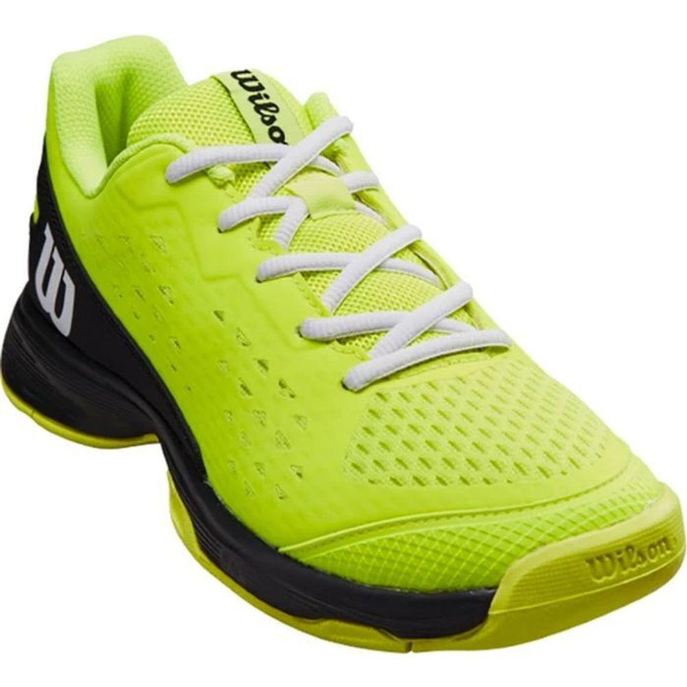детские Кроссовки теннисные Wilson Rush Pro JR L - safety yellow/black/white