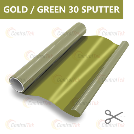 Пленка солнцезащитная спаттерная GOLD / GREEN 30 SPUTTER ControlTek, (на отрез)