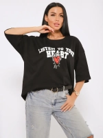 Футболка женская оверсайз принт