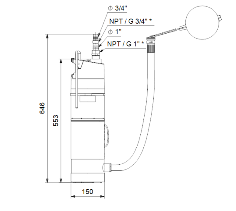 Колодезный насос Grundfos SBA 3-35 AW