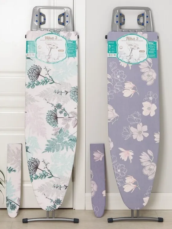 Доска гладильная Nika «Ника 3», 122,5×34,5 см, два положения высоты 70,85 см, цвет микс