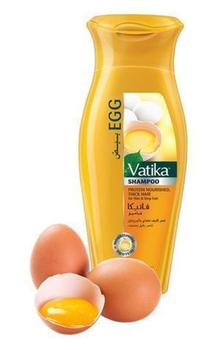 Шампунь Dabur Vatika EGG protein nourished, thick hair Дабур Ватика Яичный протеин Для тонких и ослабленных волос, 400 мл