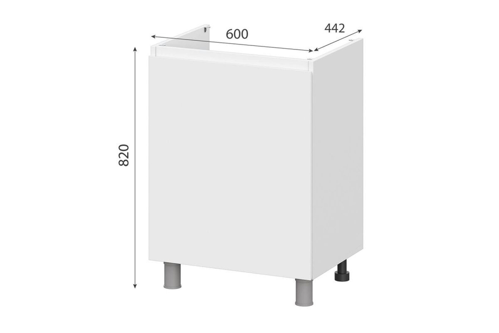 Одри (Мебельный фонд) 6м1 Тумба 600мм под мойку