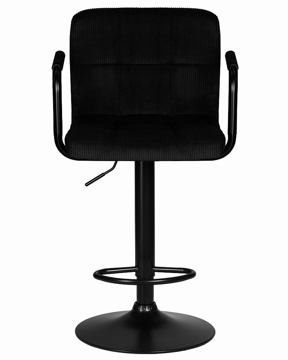 Стул барный DOBRIN KRUGER ARM BLACK, черный вельвет (LAR-E2041-52)