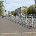 Пешеходное ограждение ПО-1 Крест тип 2 (секция + стойка), стойка 60х60 съемная, цинк