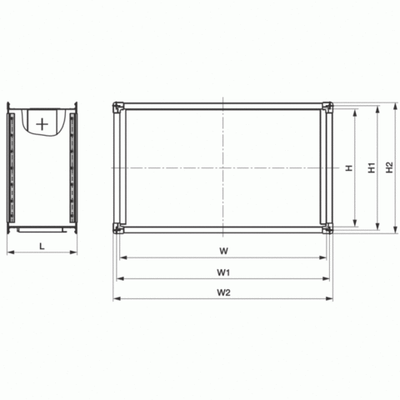 Фильтр воздушный FBRr-K 400x200
