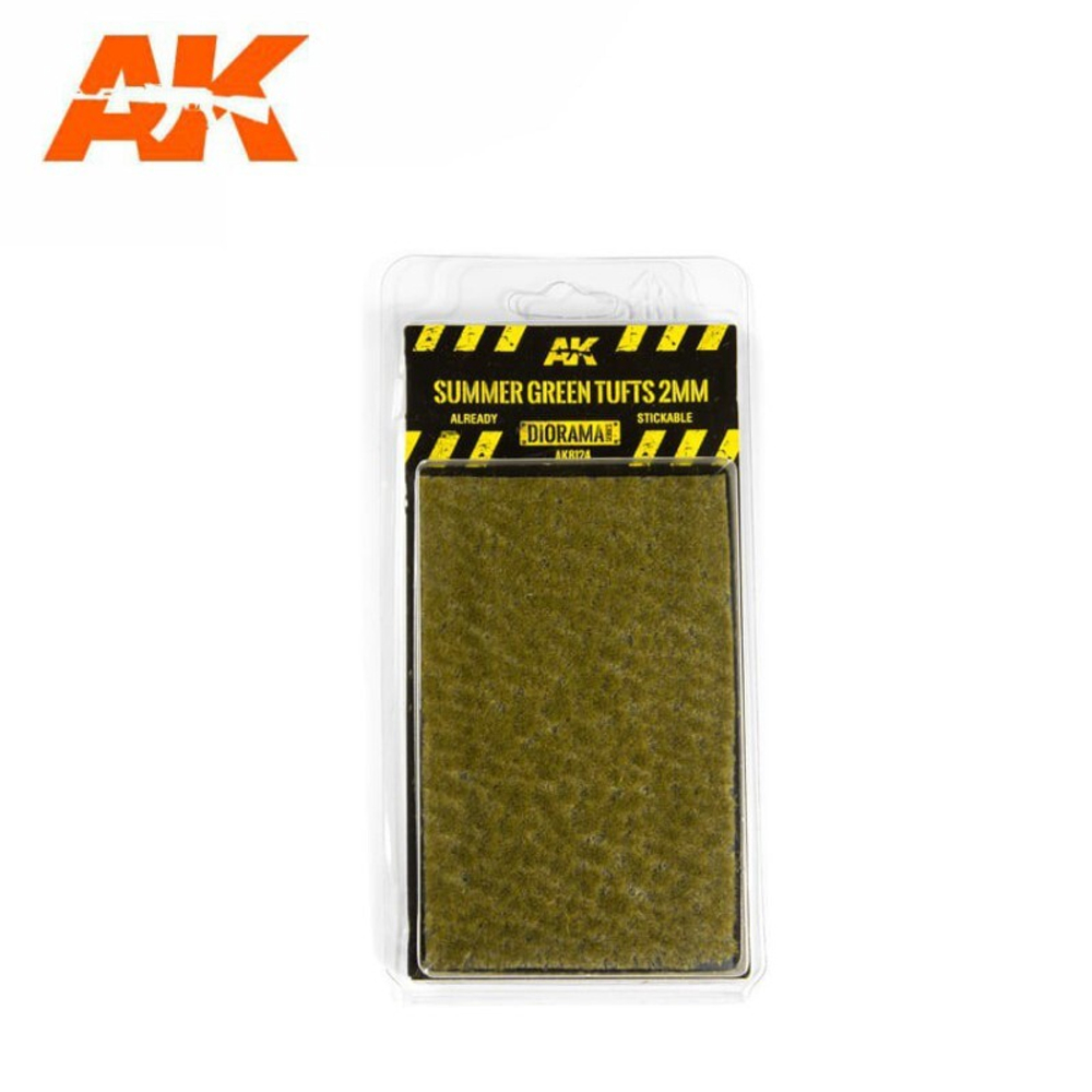 Имитация травы AK Interactive Summer green tufts 2mm