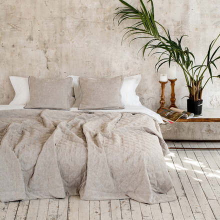 Покрывало на кровать ДЕККО (арт. BL02-401-01) - светло-серое