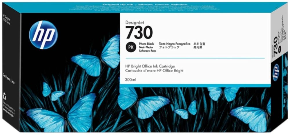 Картриджи HP 730 P2V73A черный