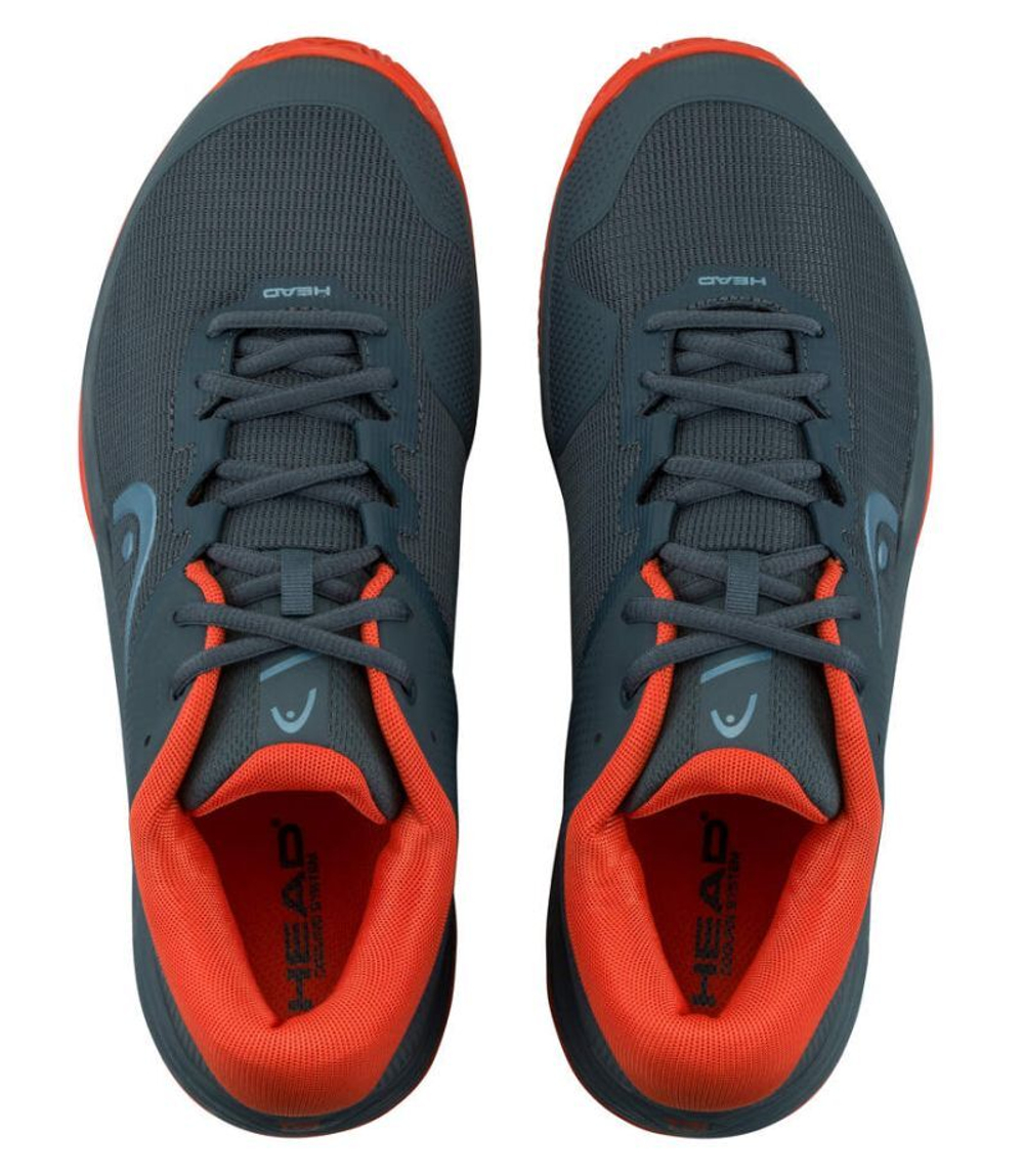 Мужские кроссовки теннисные Head Revolt Evo 2.0 Clay - dark grey/orange
