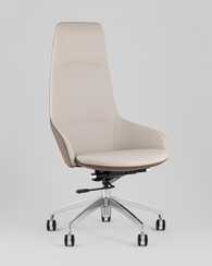 Кресло руководителя TopChairs Soulo бежевый, коричневый