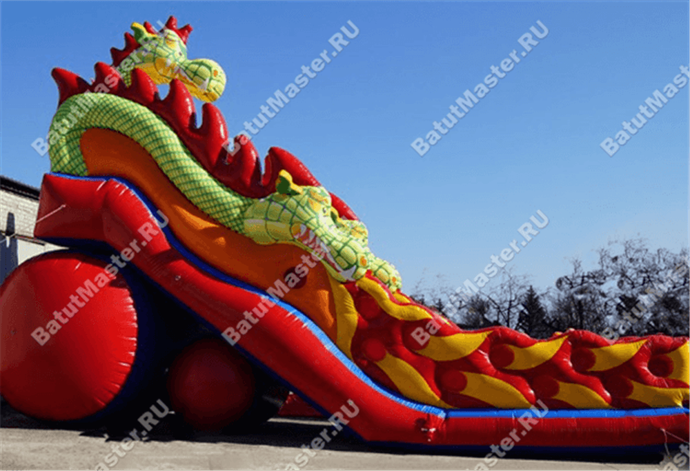 Коммерческий надувной батут "Змей Горыныч 2" 11*6*8,5 м