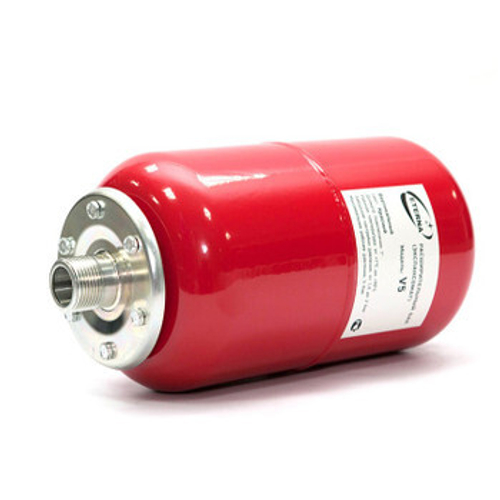 Расширительный мембранный бак для отопления, 5 л, вертикальный красный