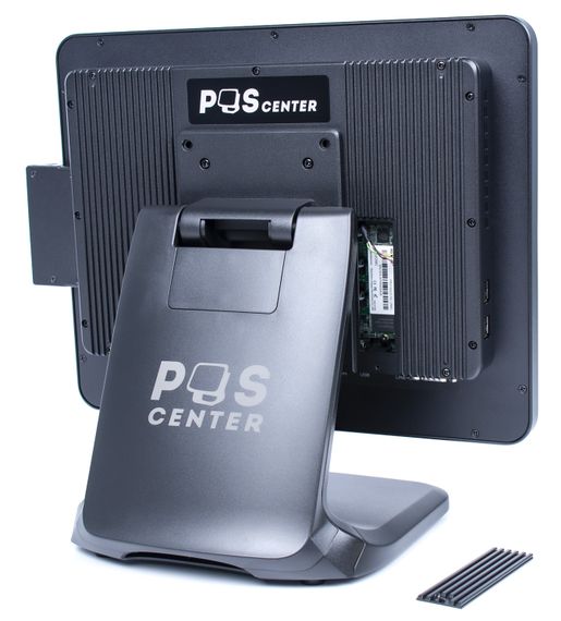 Сенсорный моноблок POScenter POS101ES ( 15&quot;, PCAP, WB-J6412, RAM 8Gb, съемный SSD M2 256Gb, MSR, ДЯ-RJ11, 24V) без ОС