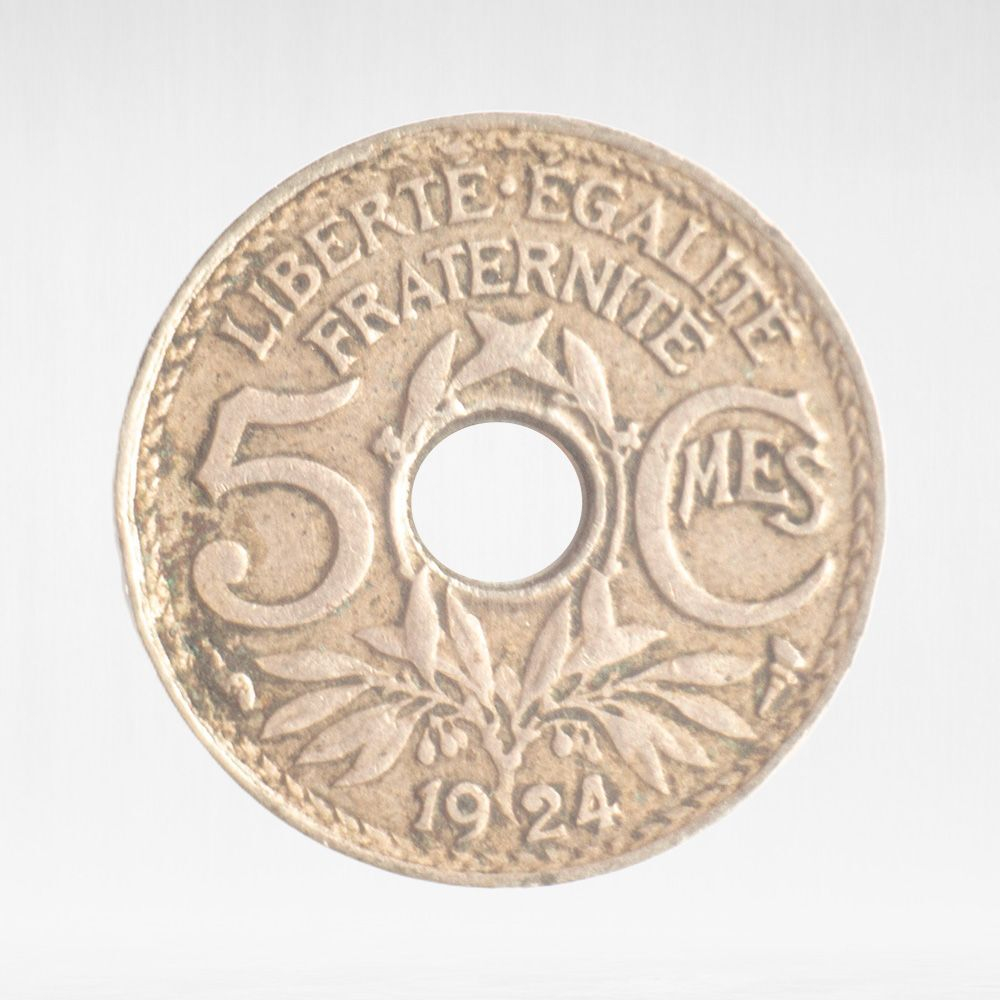 France, 5 Centimes 1924, VF