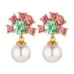 Серьги Dyrberg Kern VERONICA SG ROSE/GREEN 420026