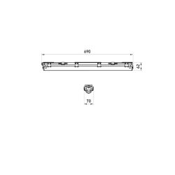 Светильник ЭРА SPP-101-0-001-060 IP65 под светодиодную лампу T8 G13 LED 600 | Линейные IP65 под лампу T8 LED