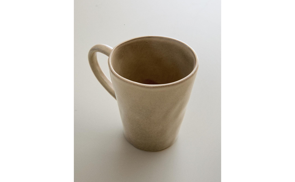 Zara Home чашка из каменной керамики, цвет серый, 13.5 см