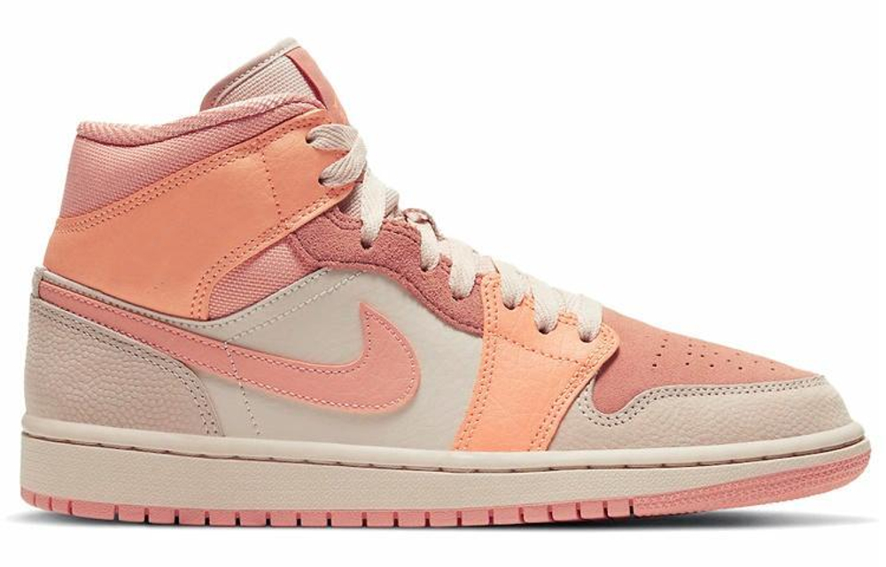 Кроссовки Jordan Air Jordan 1 Mid "Apricot Orange" (Женская размерная сетка)